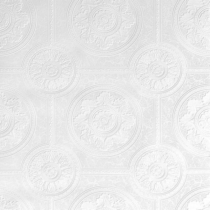 Belgravia Windsor White Paintable Wallpaper
