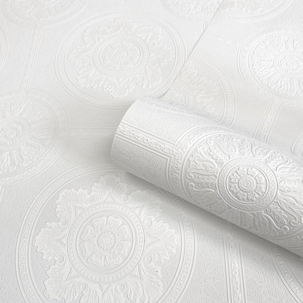 Belgravia Windsor White Paintable Wallpaper