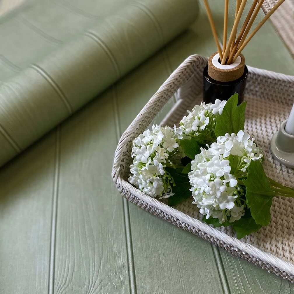 Belgravia Beaded Wood Sage Wallpaper