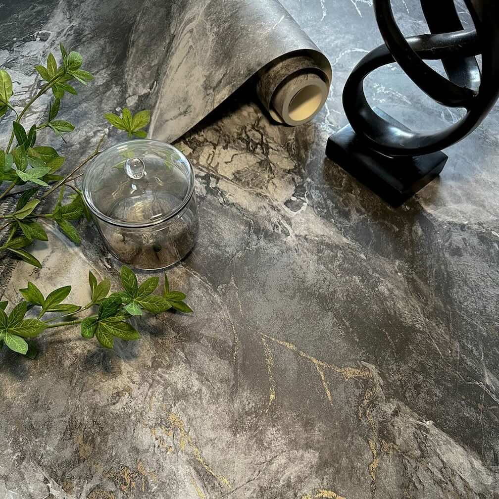 Belgraiva Marble Black & Gold Wallpaper