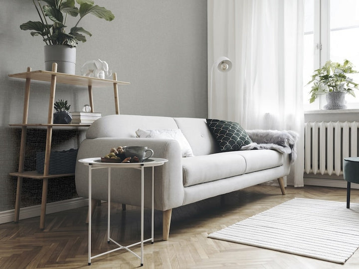 Arthouse Linen Texture Light Grey Wallpaper