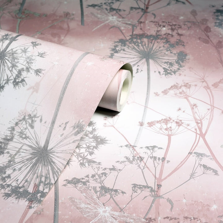 Arthouse Damselfly Blush Wallpaper