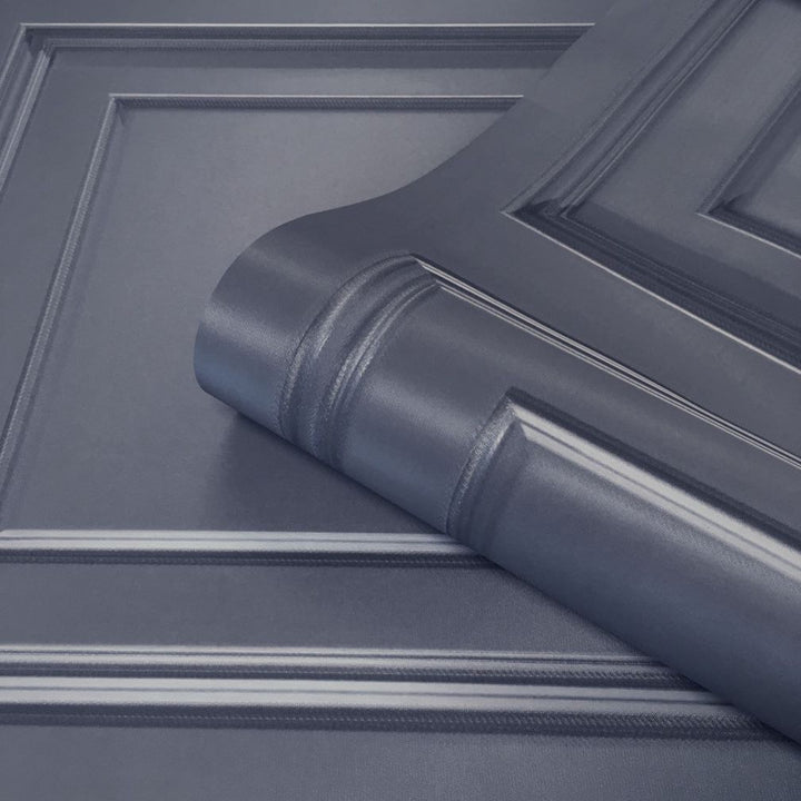 Belgravia Amara Panel Dark Blue Wallpaper