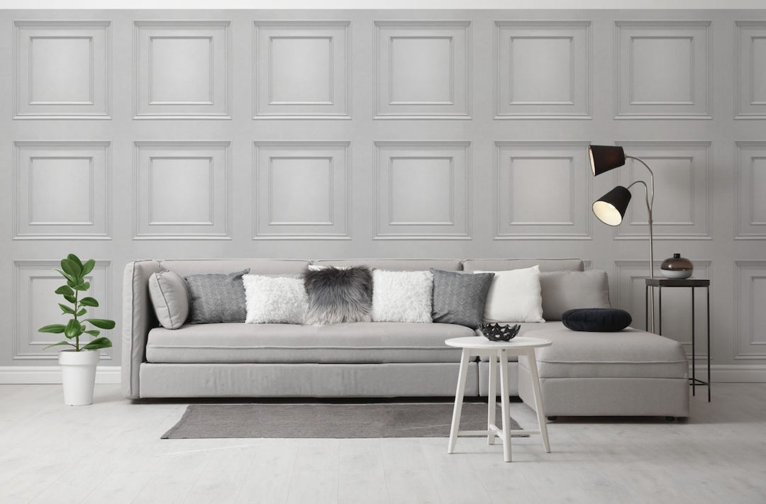 Belgravia Amara Panel Soft Silver Wallpaper