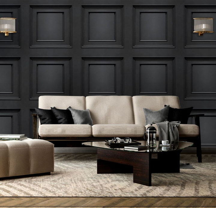 Belgravia Amara Panel Black Wallpaper