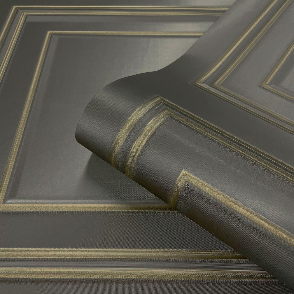 Belgravia Amara Panel Gold & Gunmetal Wallpaper