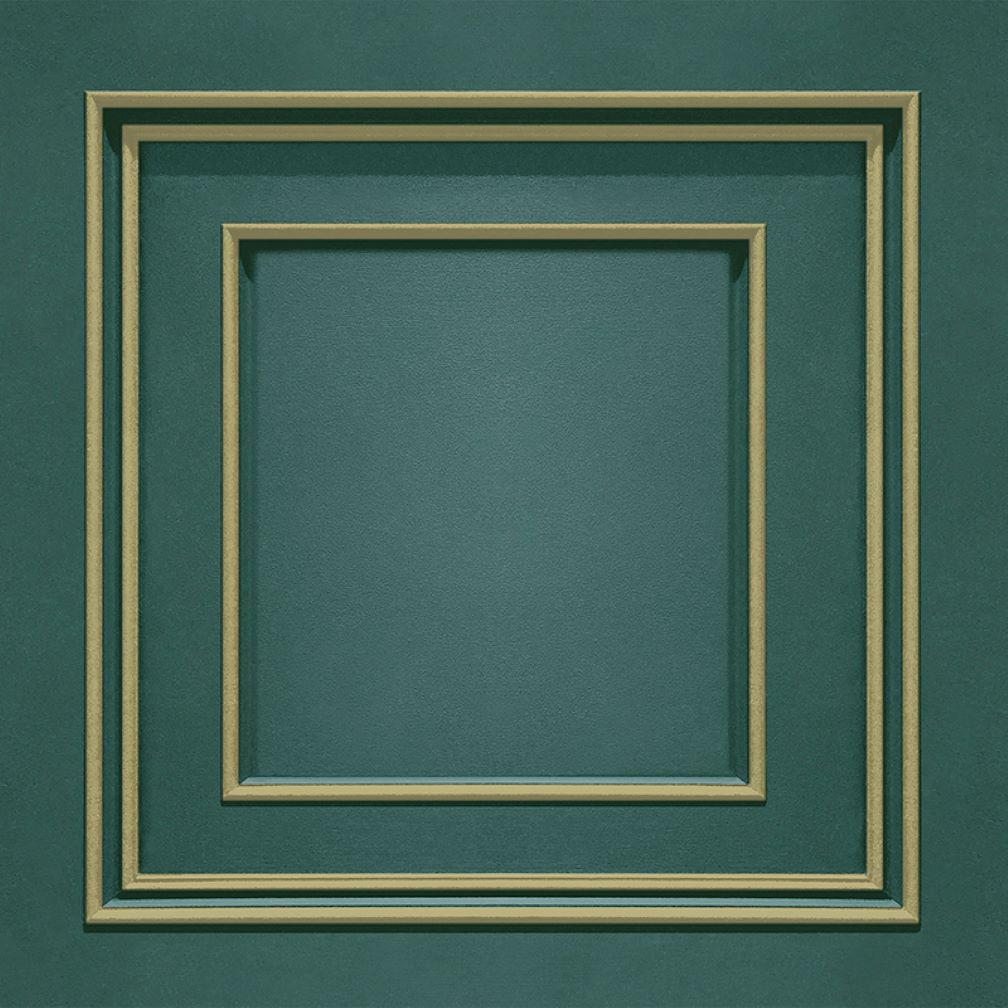 Belgravia Amara Panel Deep Green & Gold Wallpaper