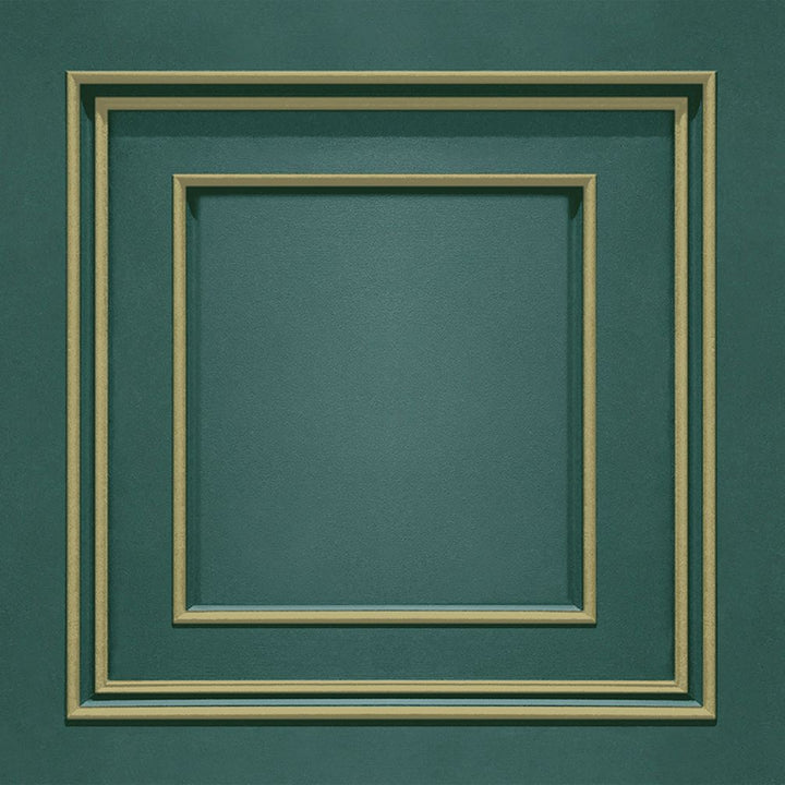 Belgravia Amara Panel Deep Green & Gold Wallpaper