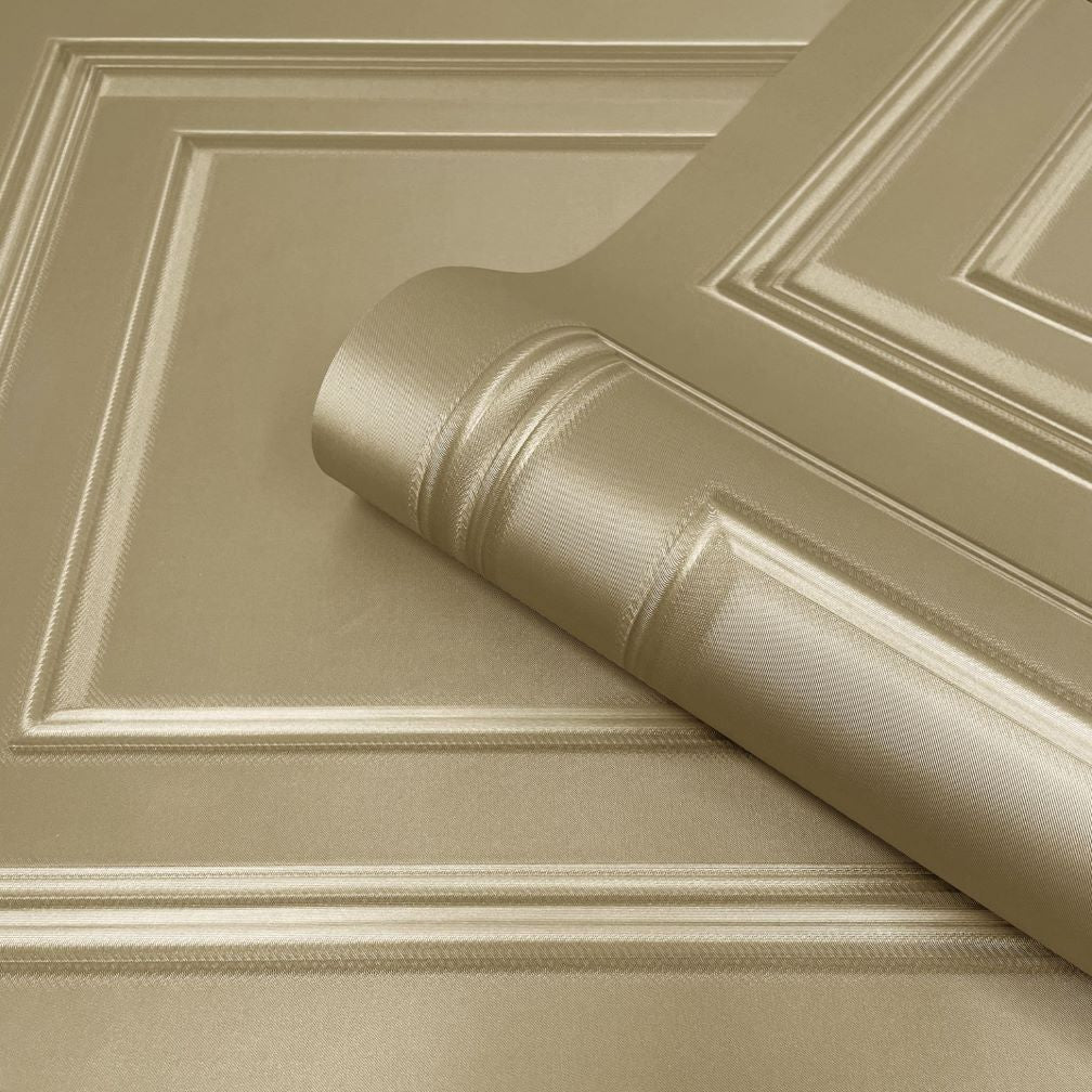 Belgravia Amara Panel Metallic Gold Wallpaper