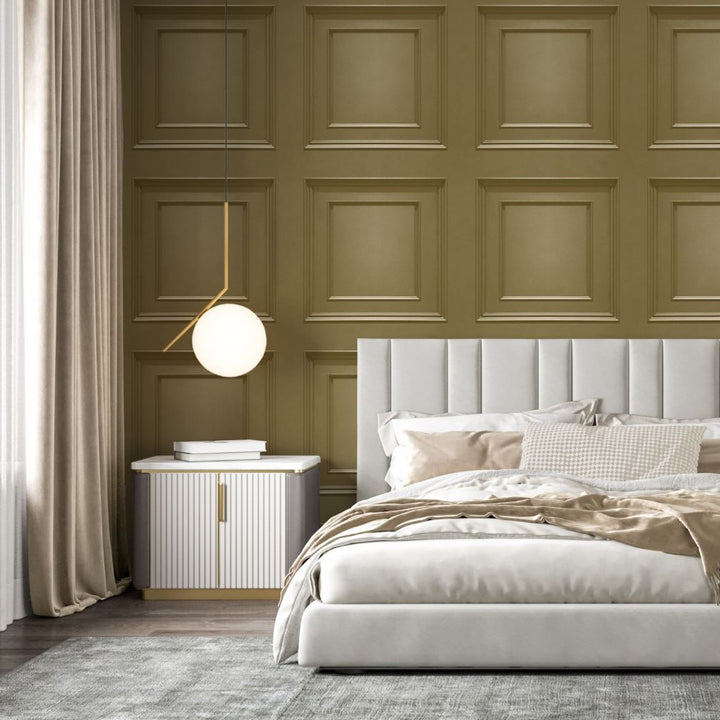 Belgravia Amara Panel Metallic Gold Wallpaper