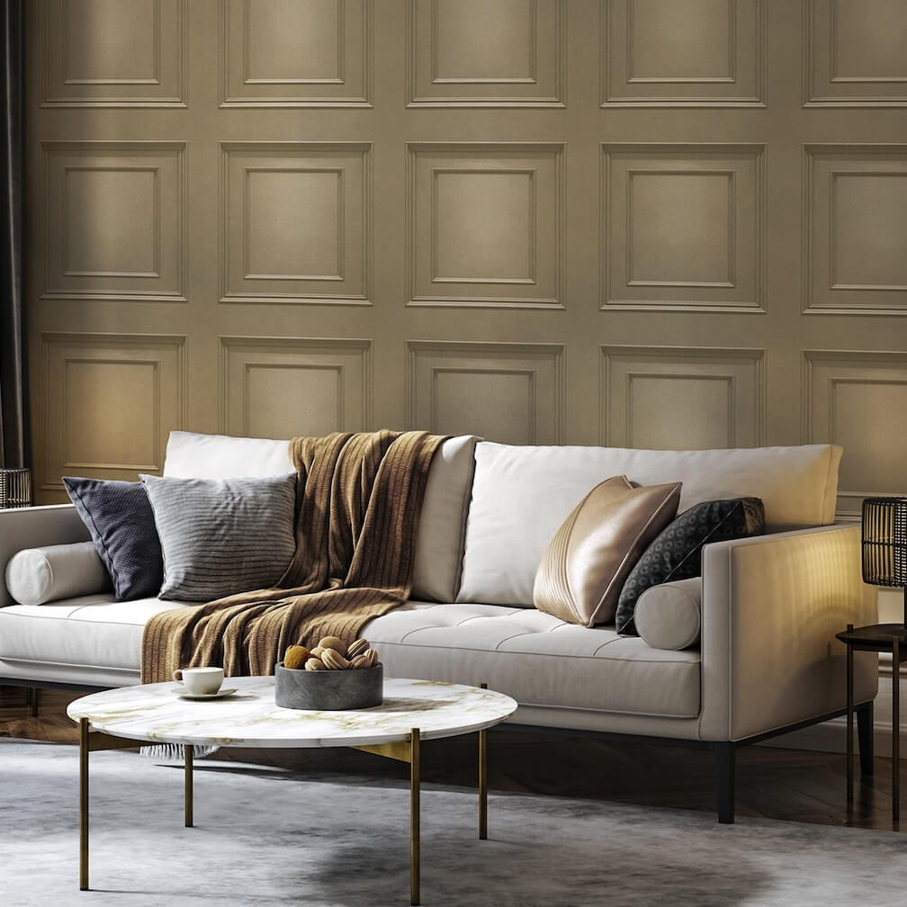 Belgravia Amara Panel Champagne Wallpaper