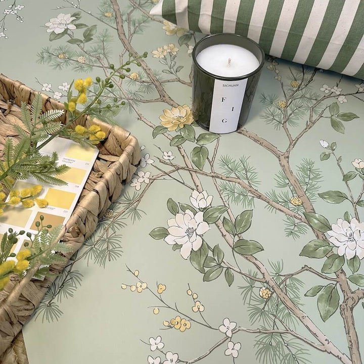 Belgravia Bridget Floral Sage Wallpaper