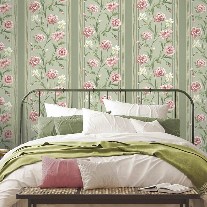 Belgravia Raya Sage Wallpaper