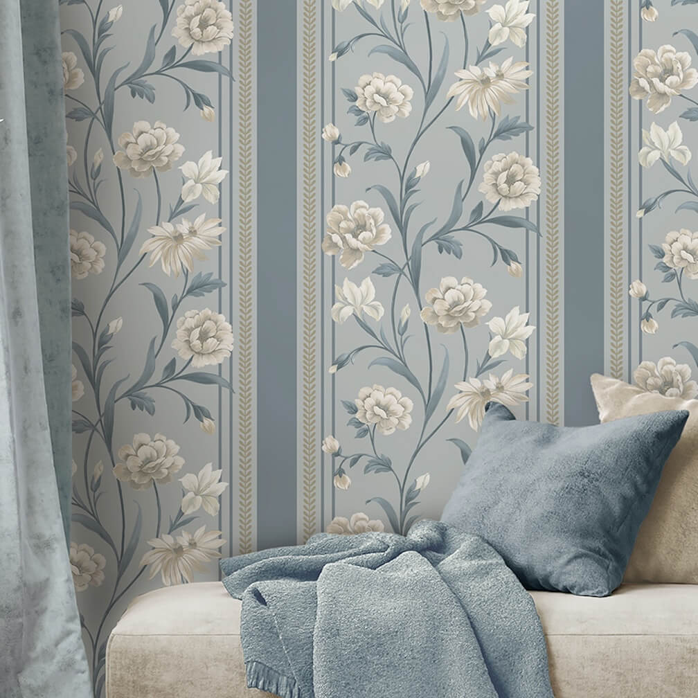 Belgravia Raya Blue Wallpaper