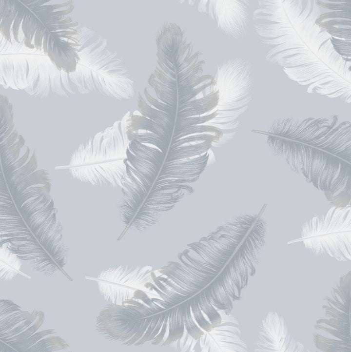 Belgravia Feather Blue Wallpaper