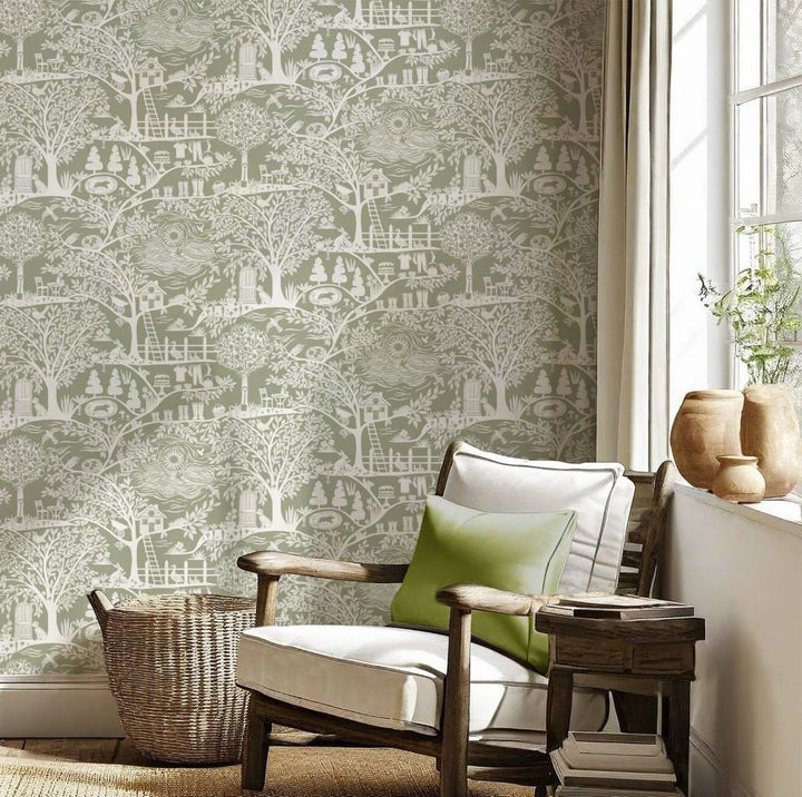 Belgravia Homegrown Green Wallpaper