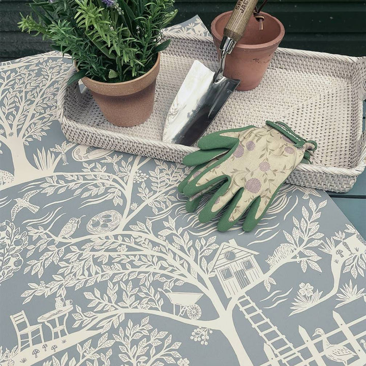 Belgravia Homegrown Blue Wallpaper