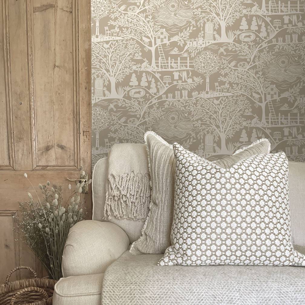 Belgravia Homegrown Beige Wallpaper