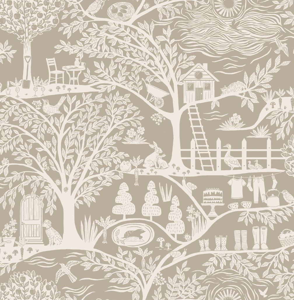 Belgravia Homegrown Beige Wallpaper