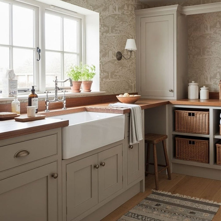 Belgravia Homegrown Beige Wallpaper