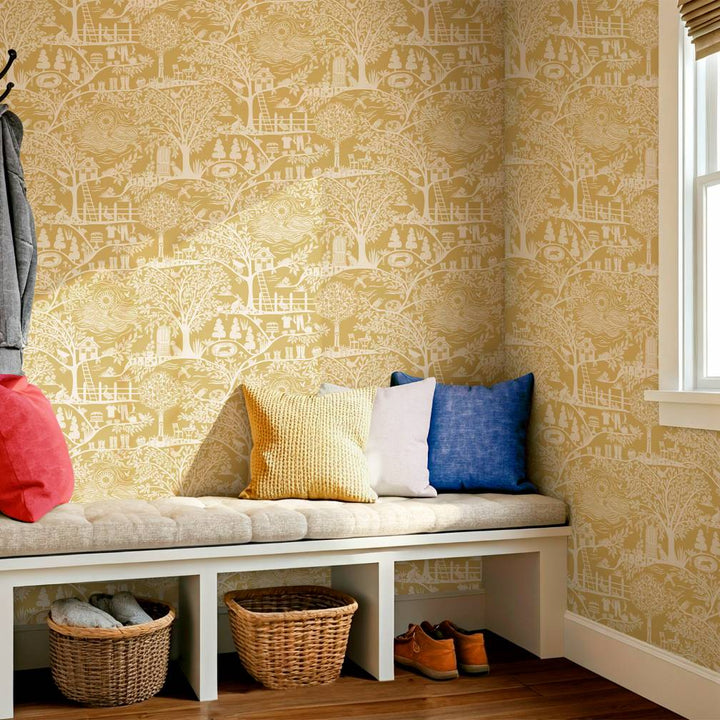 Belgravia Homegrown Yellow Wallpaper