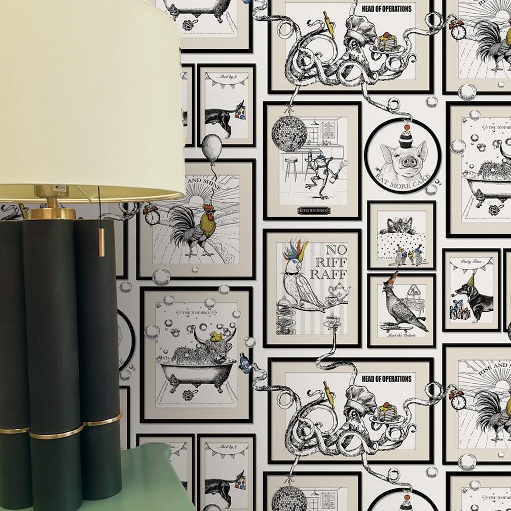 Belgravia Madhouse White Wallpaper