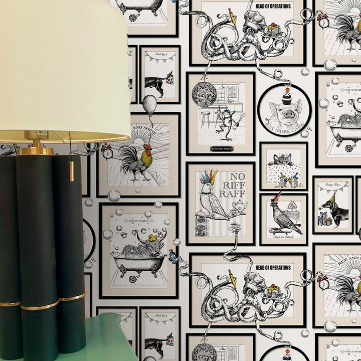 Belgravia Madhouse White Wallpaper