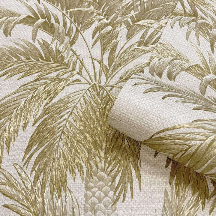 Belgravia Palm Tree Gold Wallpaper