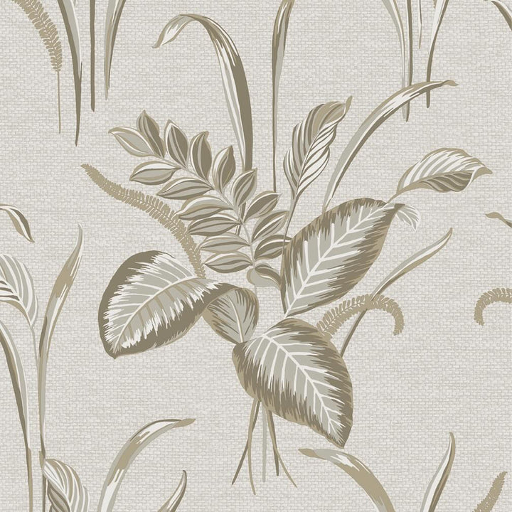 Belgravia Palma Leaf Mocha & Champagne Wallpaper