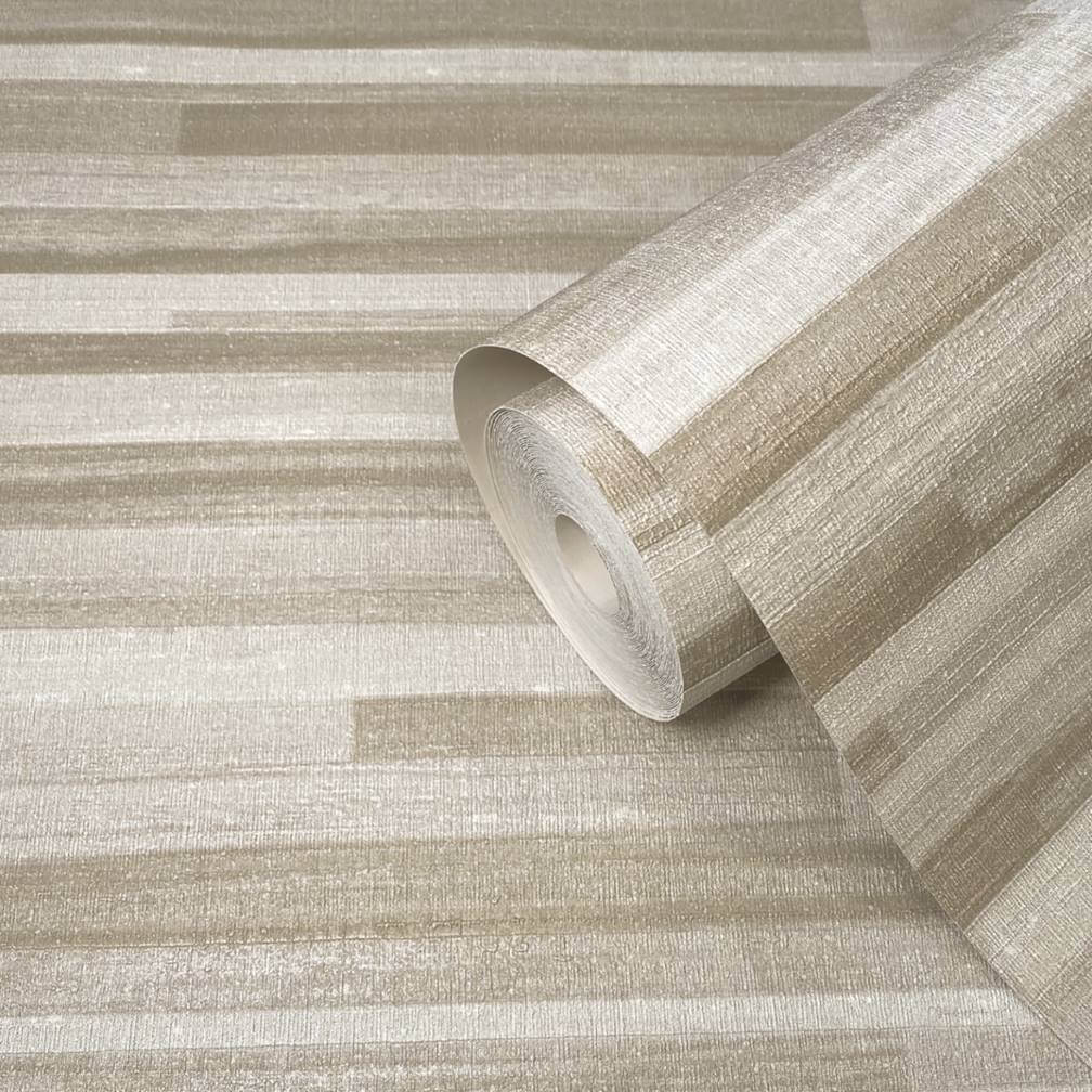 Belgravia Palma Wood Effect White & Champagne Wallpaper