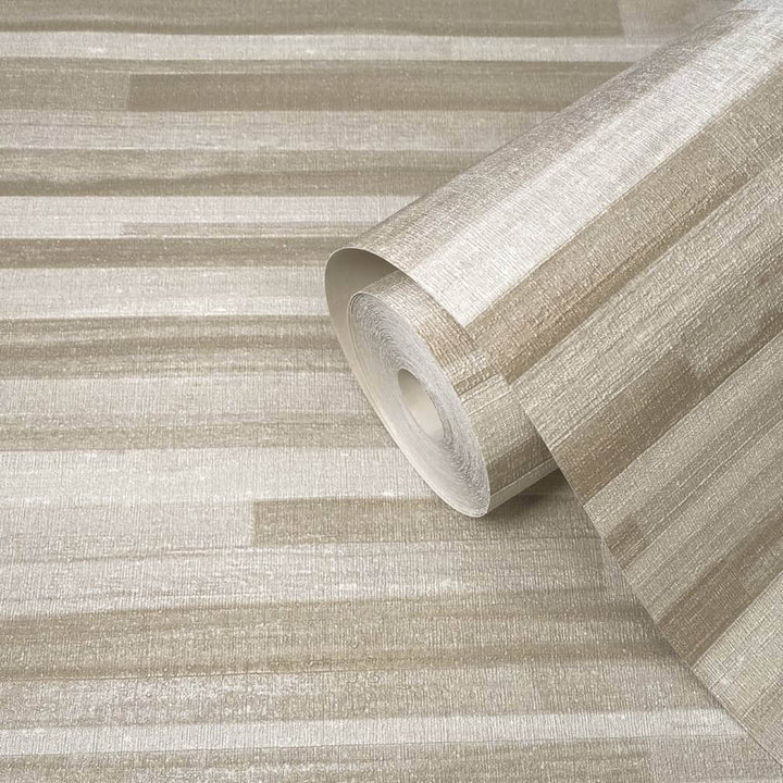 Belgravia Palma Wood Effect White & Champagne Wallpaper