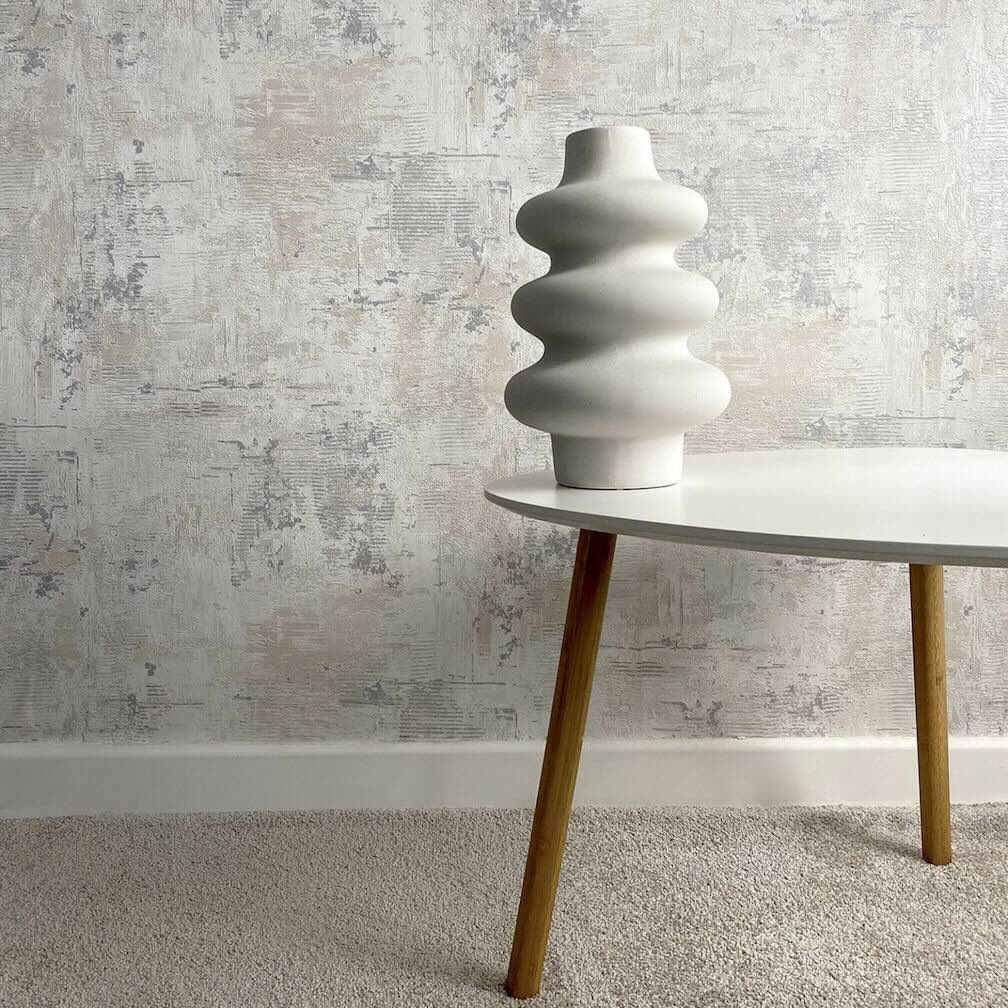 Belgravia Plaster White Wallpaper