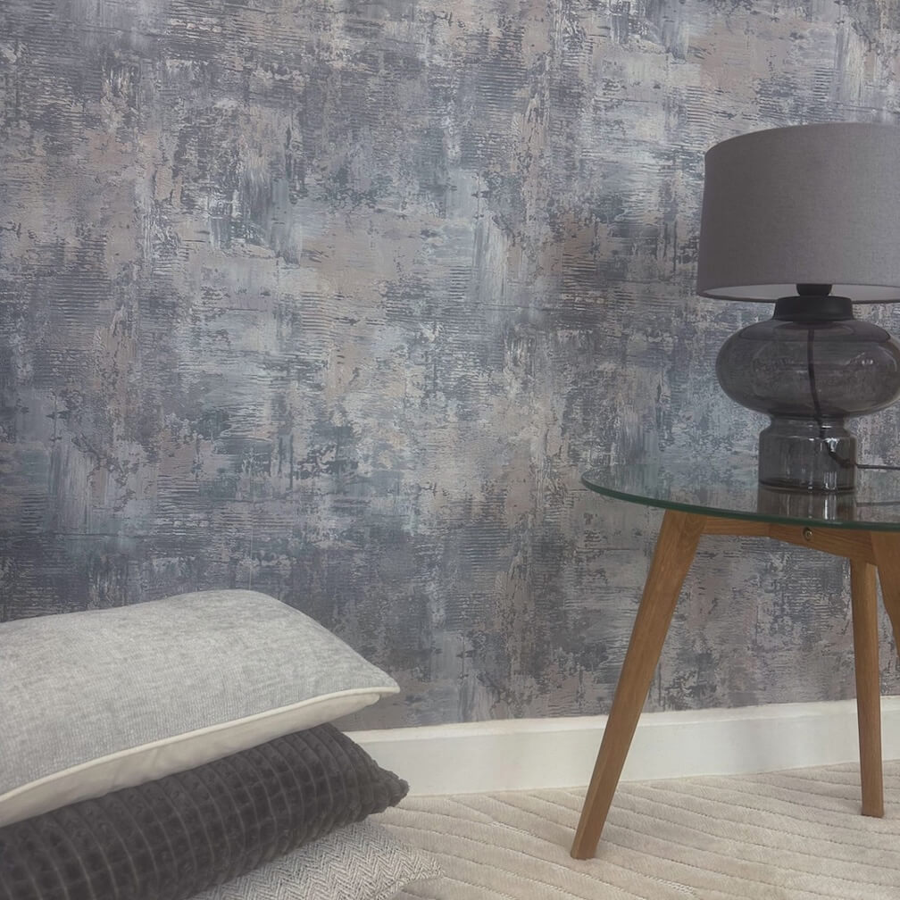 Belgravia Plaster Blue Wallpaper