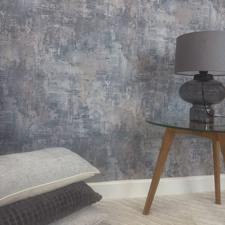 Belgravia Plaster Blue Wallpaper