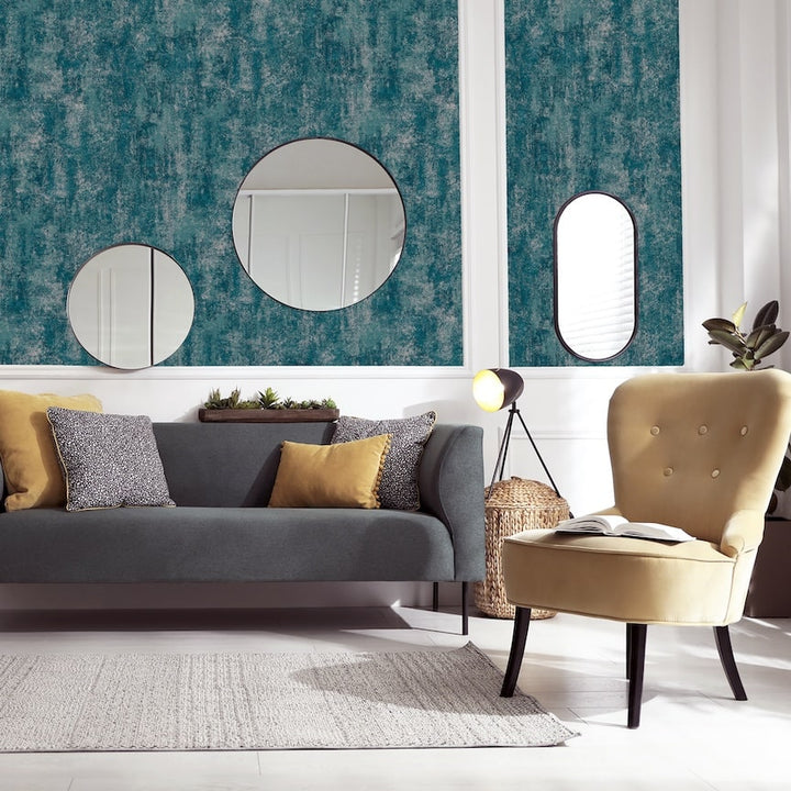 Arthouse Stone Textures Emerald Wallpaper