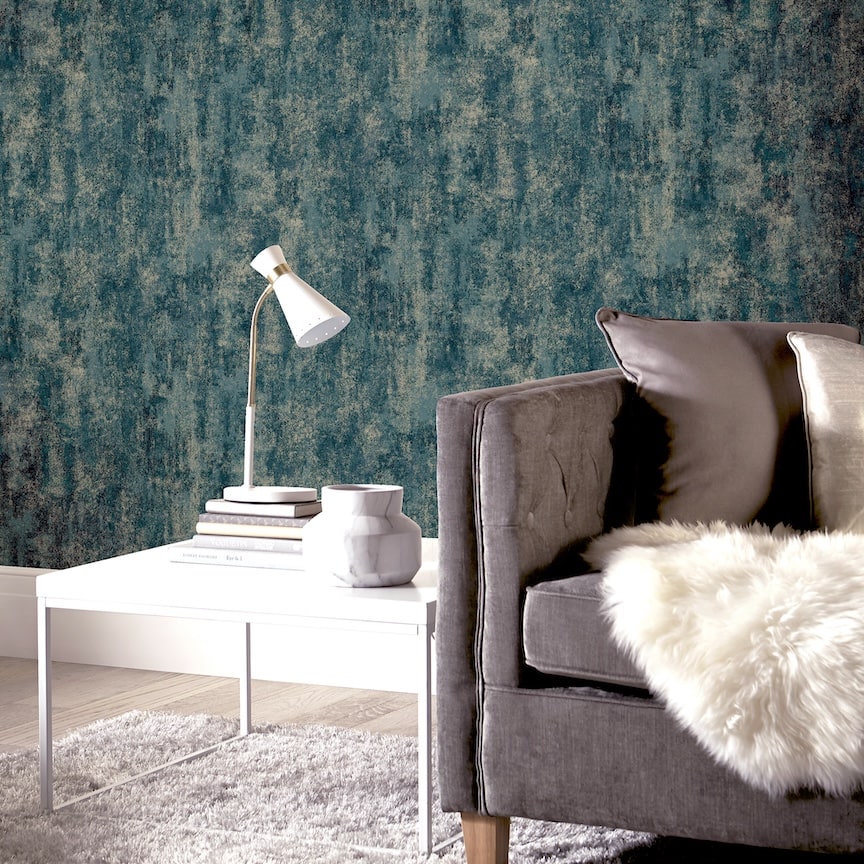 Arthouse Stone Textures Emerald Wallpaper