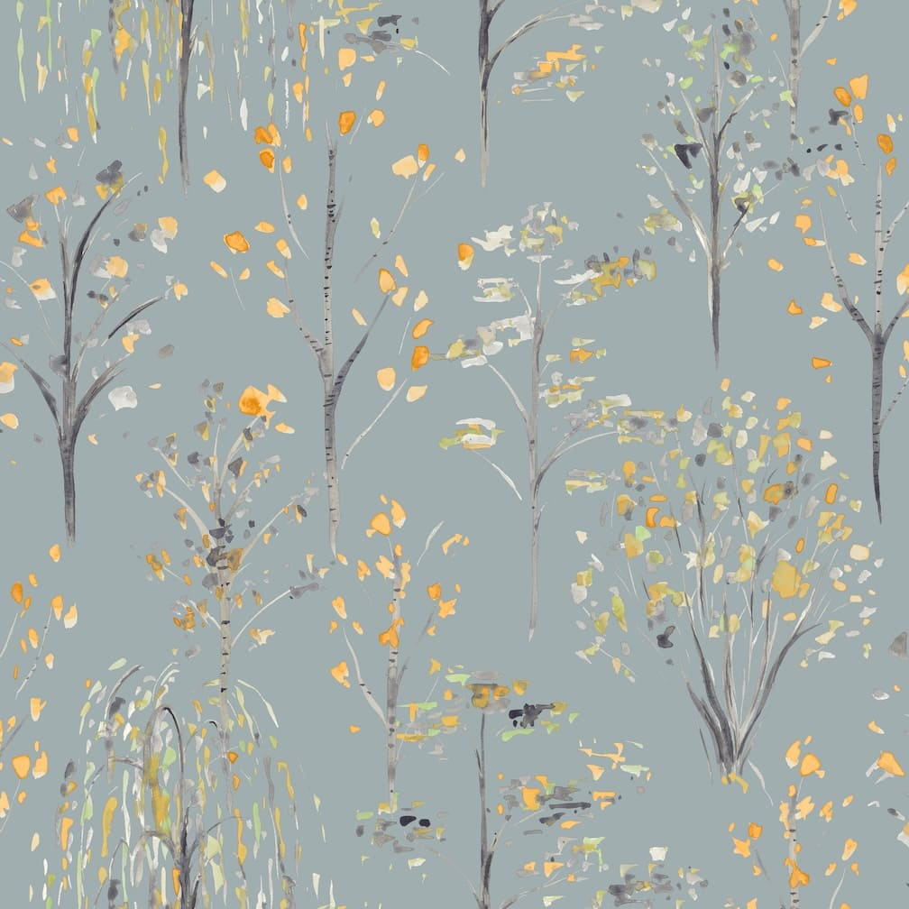 Arthouse Watercolour Tree Grey/Ochre Wallpaper