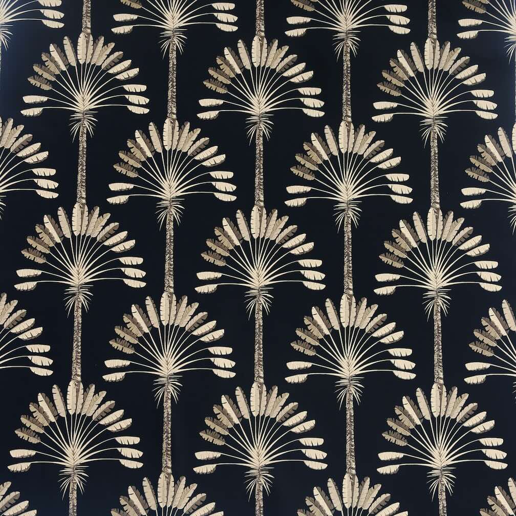 Arthouse Palm Palace Black & Gold Wallpaper