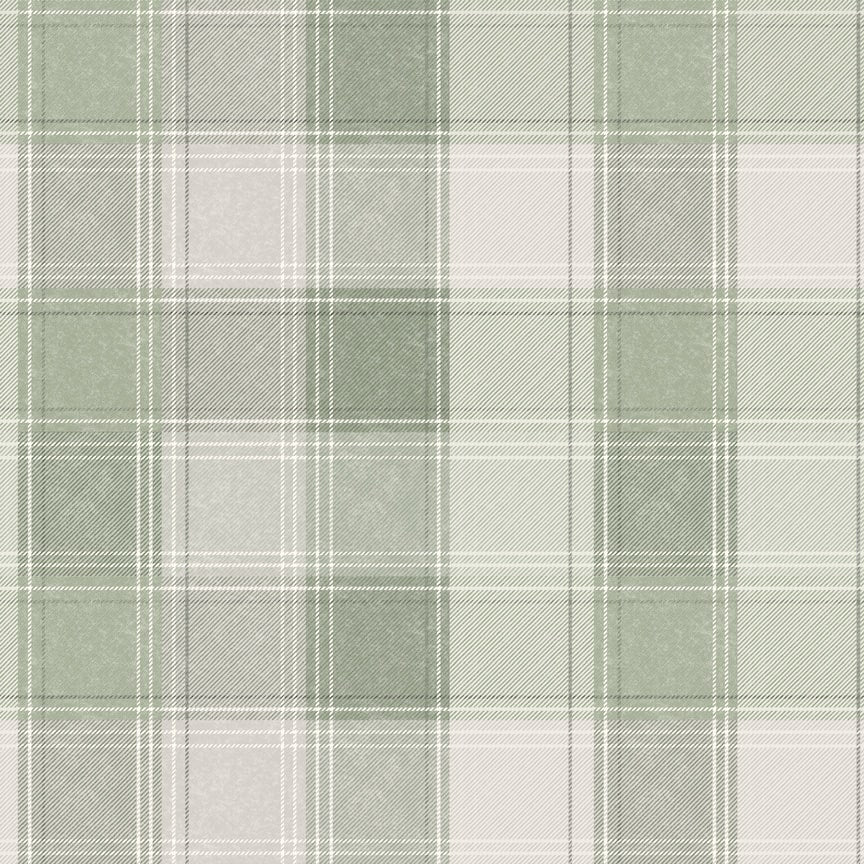 Arthouse Country Check Sage Wallpaper