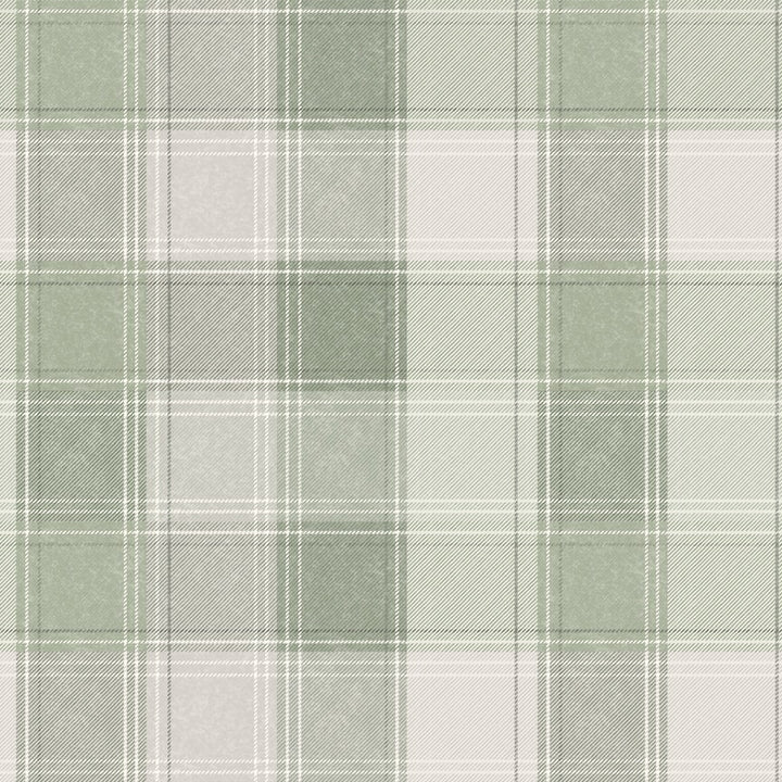 Arthouse Country Check Sage Wallpaper