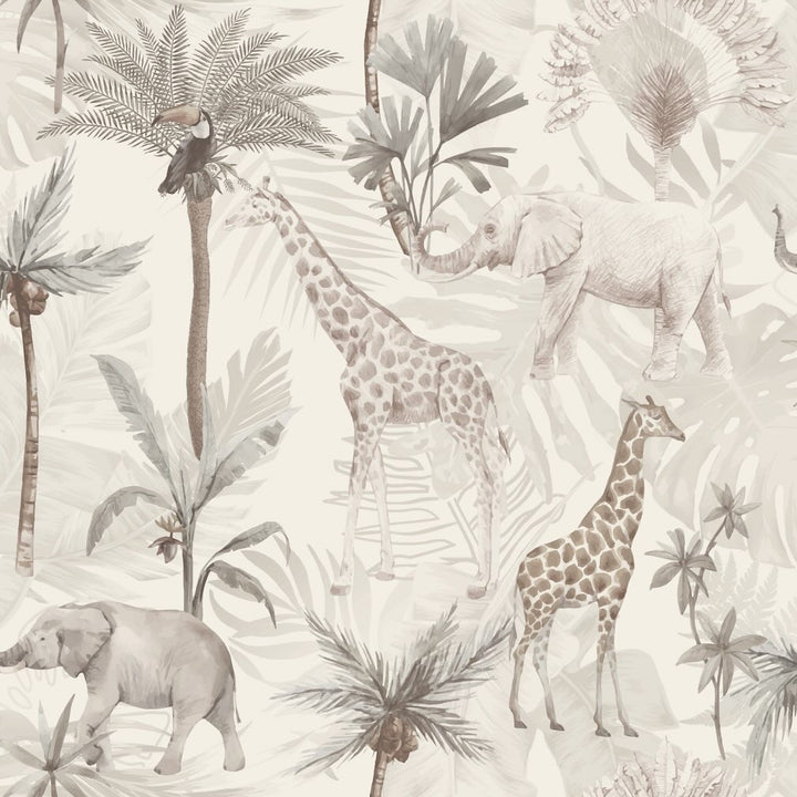 Arthouse Serengeti Animals Neutral Wallpaper