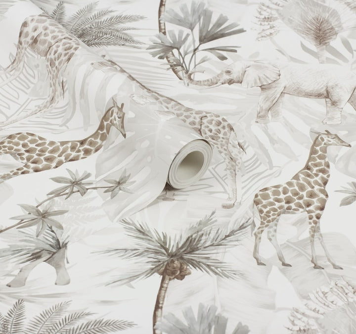Arthouse Serengeti Animals Neutral Wallpaper