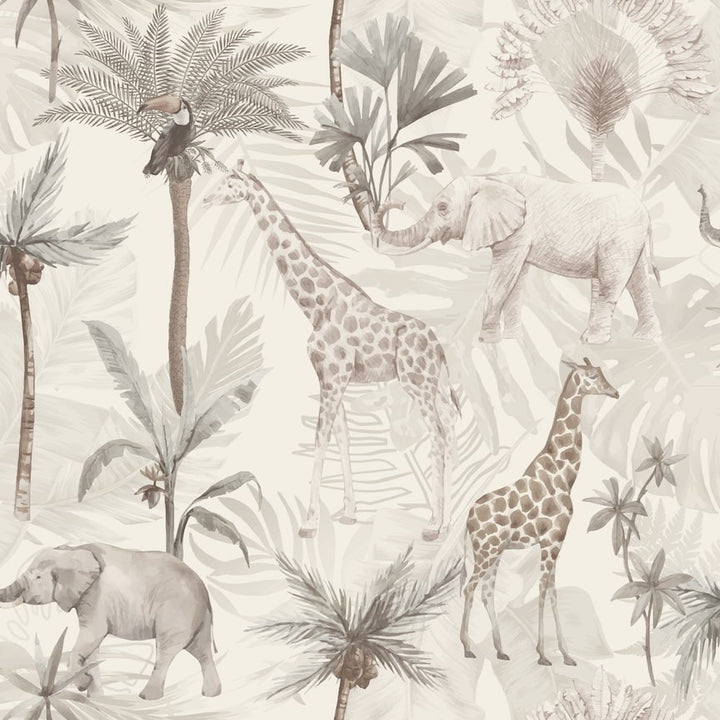 Arthouse Serengeti Animals Neutral Wallpaper