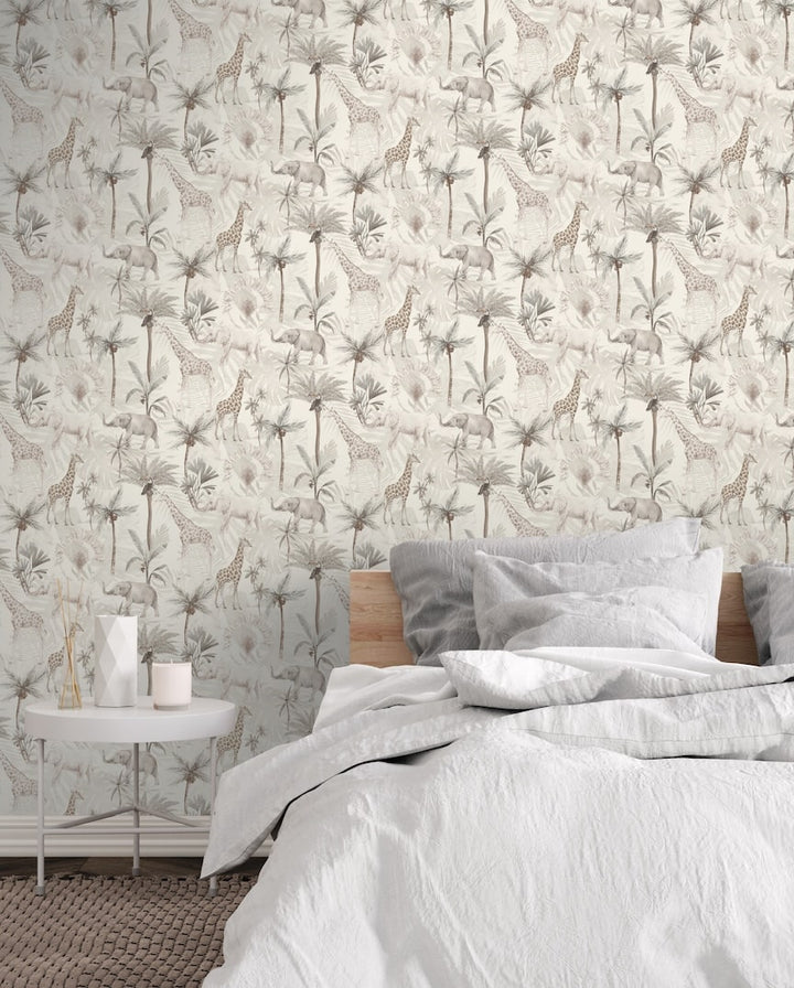 Arthouse Serengeti Animals Neutral Wallpaper
