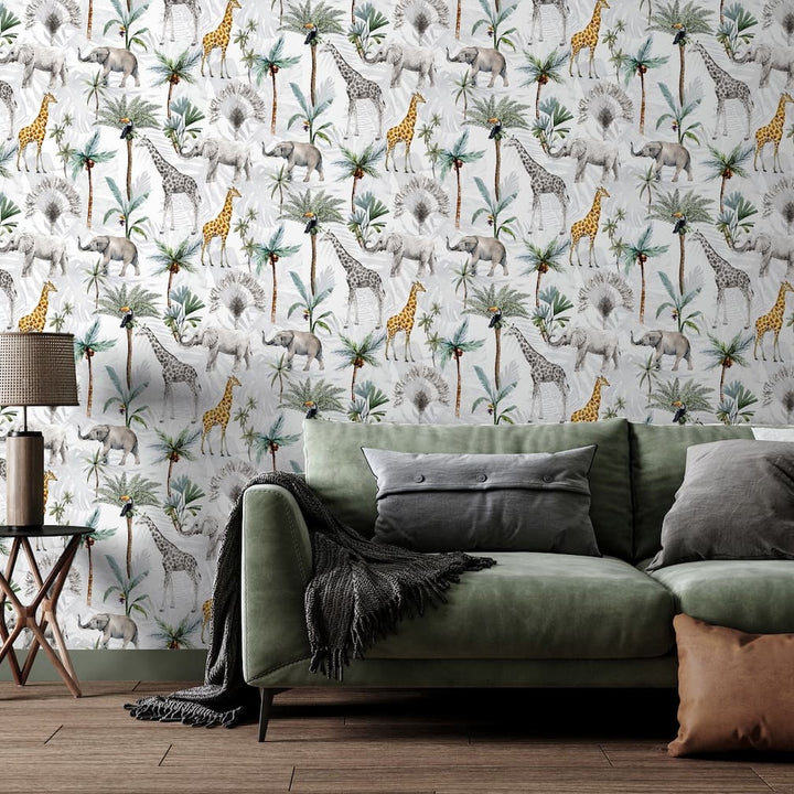 Papier peint multicolore Arthouse Serengeti Animals