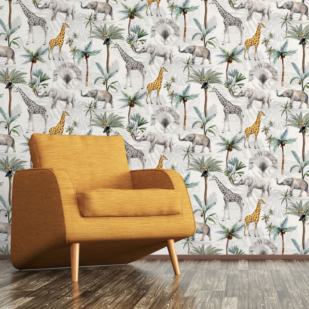 Papier peint multicolore Arthouse Serengeti Animals