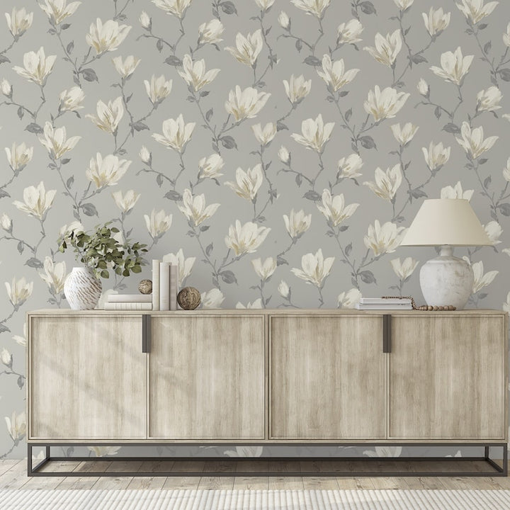 Arthouse Lily Natural Floral Wallpaper