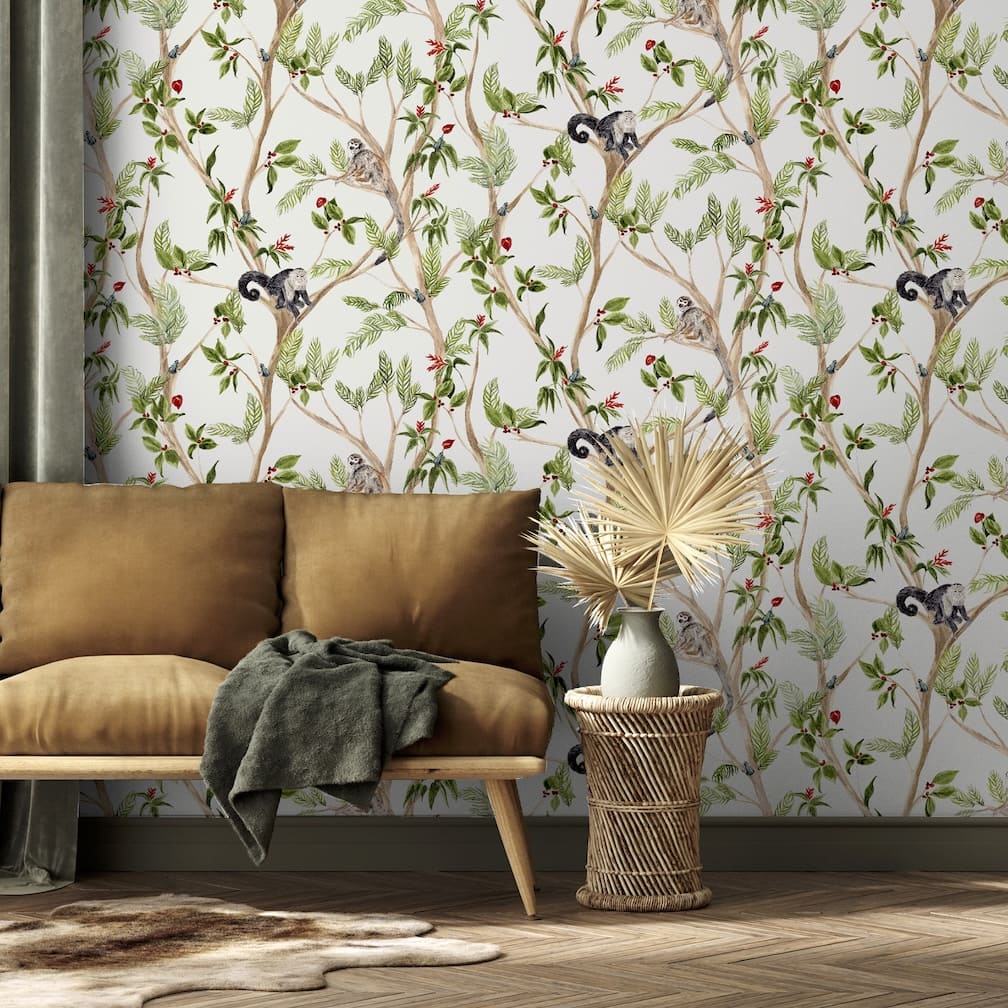 Arthouse Tropical Monkey Multi Wallpaper