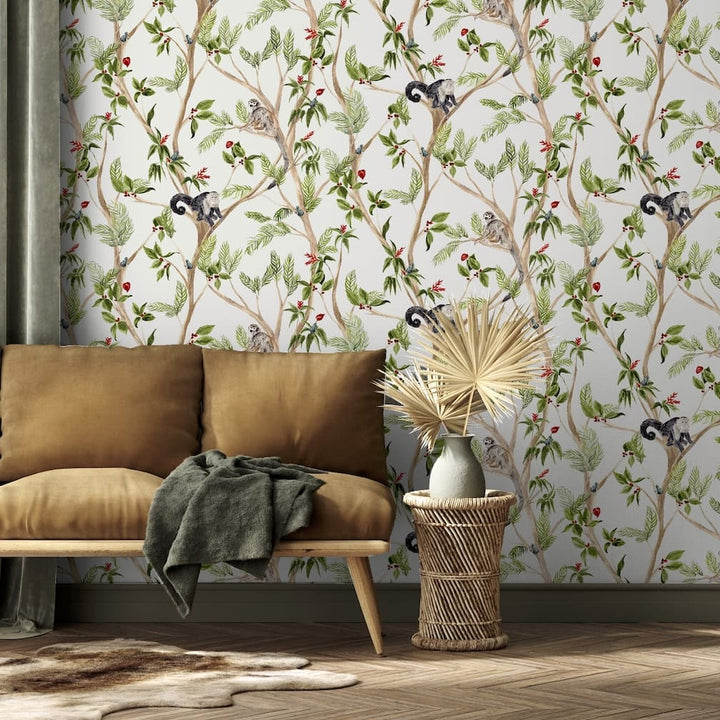 Arthouse Tropical Monkey Multi Wallpaper