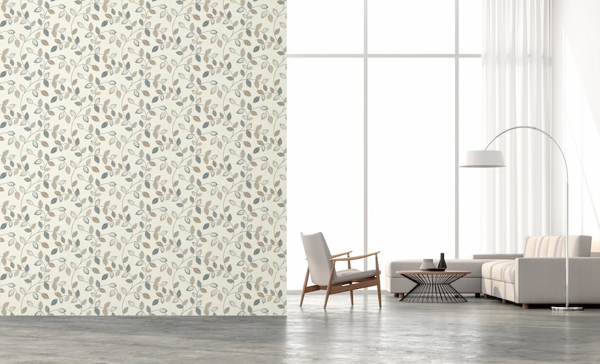 Arthouse Japandi Leaf Trail Natural Wallpaper